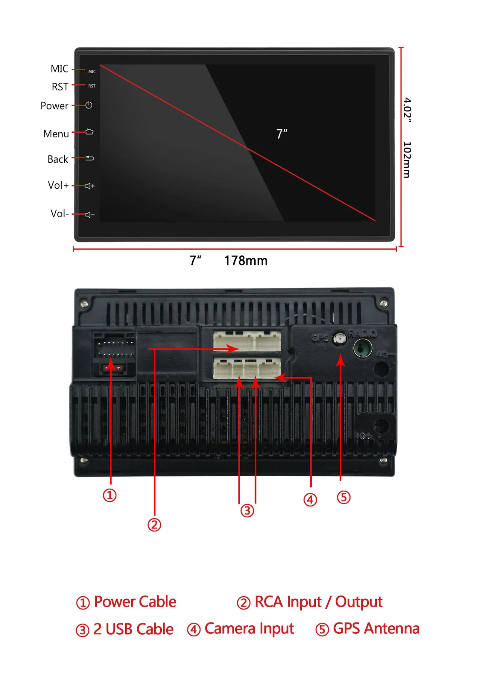 Автомобильный радиоприемник универсальная мультимедийная система на Android 8 1 с