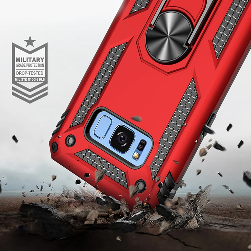 Bracket Ring Case For Samsung Galaxy S10 S8 S9 PLus Luxury Cases A50 A30 A70 A7 A8 2018 Car Magnetic Bumper |