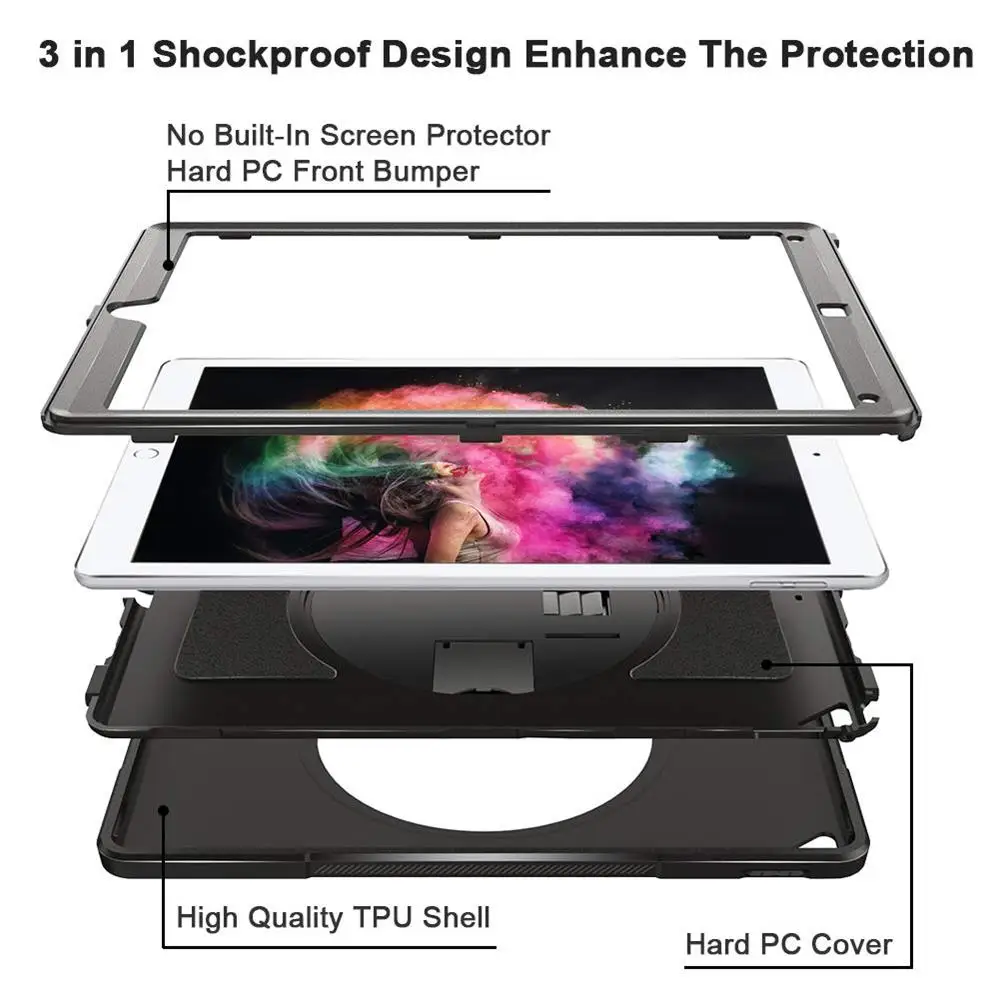 XSKEMP для IPad 2 3 4 9 7 A1458 A1459 A1460 A1410 A1430 A1403 A1395 A1396 A1397 детский армированный чехол с