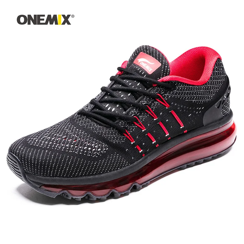 ONEMIX Air/женская спортивная обувь для мужчин; сетчатая уникальная обувь; язык; спортивные кроссовки; Черная дышащая Спортивная обувь; кроссовки с подушкой; 8