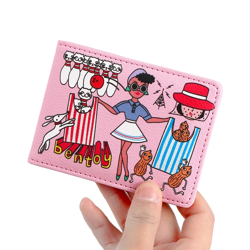Индивидуальный Женский кошелек с забавными персонажами для визиток и