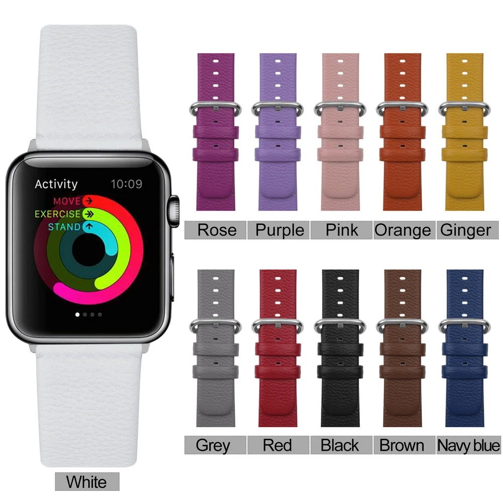 Ремешок из натуральной кожи для Apple Watch Band 44 мм 40 мм 42 мм 38 мм iWatch Watch для Apple Watch Band ремешок для часов Series5/4/3/2/1