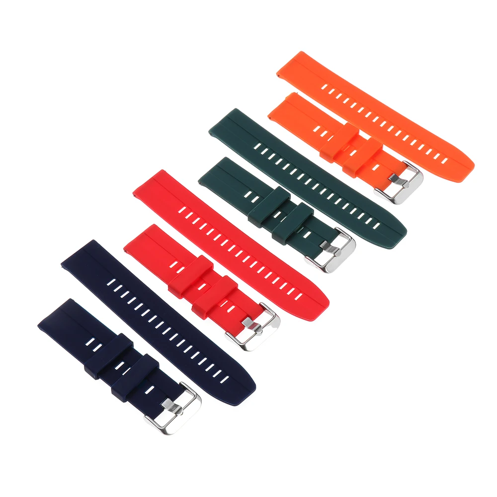 Новые модные мягкие браслеты классический силикон Часы Браслет ремешок 22 мм для