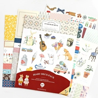 Корея знаковых дневник деко пакет творческий милый стикер набор Dialy наклейка для