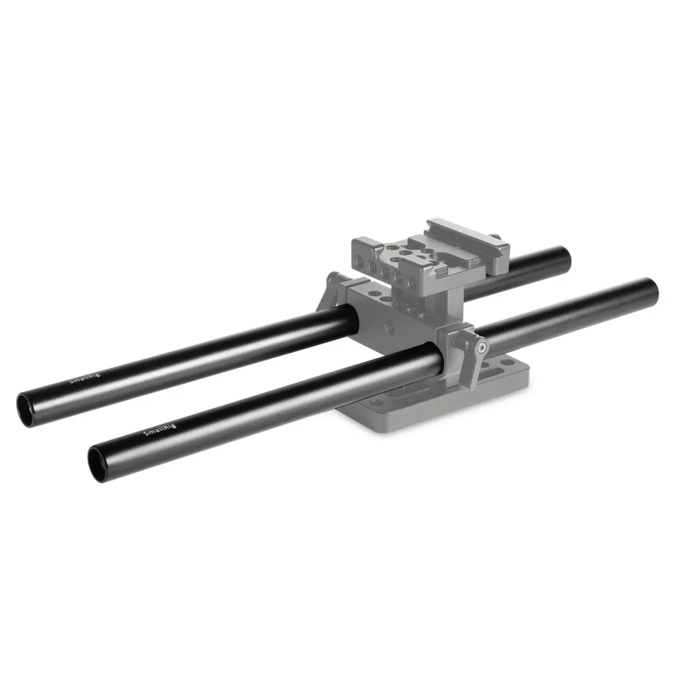 SmallRig 2 шт 15 мм черный алюминиевый сплав стержень(M12-30cm) 12 дюймов для рейка для цифровой зеркальной камеры Система поддержки для непрерывного фокуса 1053