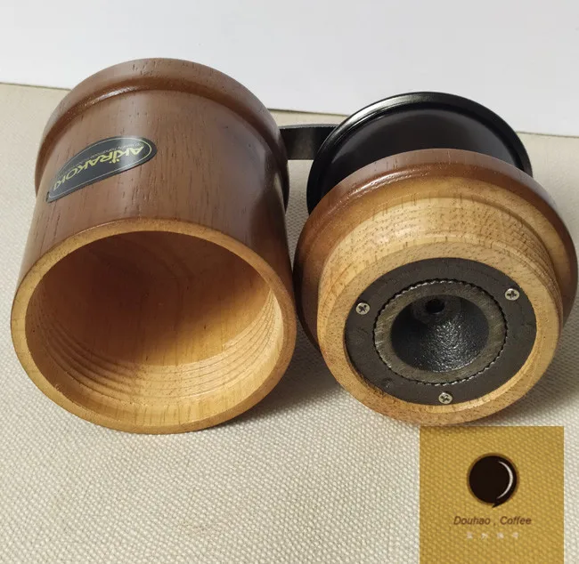 Manual Wooden Coffee Grinder Manual Coffee grinder Stainless steel Burr grinder Conical Coffe bean miller