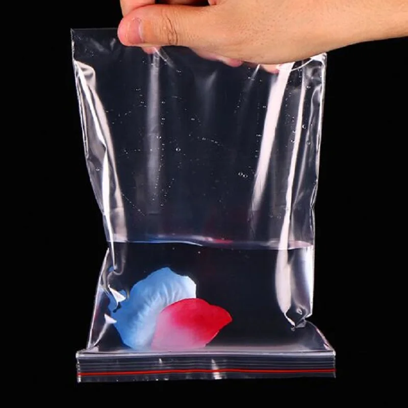 

100PC Zip lock Bag Clear Plastic Bag Food Packaging Bag Smell Proof Bags Poly Pocket Plastic Wrap Reusable Food Wrap Food Pouch