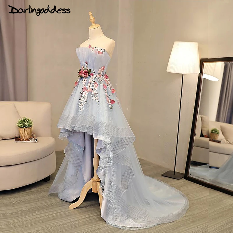 2017 новинка сексуальное короткое спереди длинное сзади вечернее платье модное