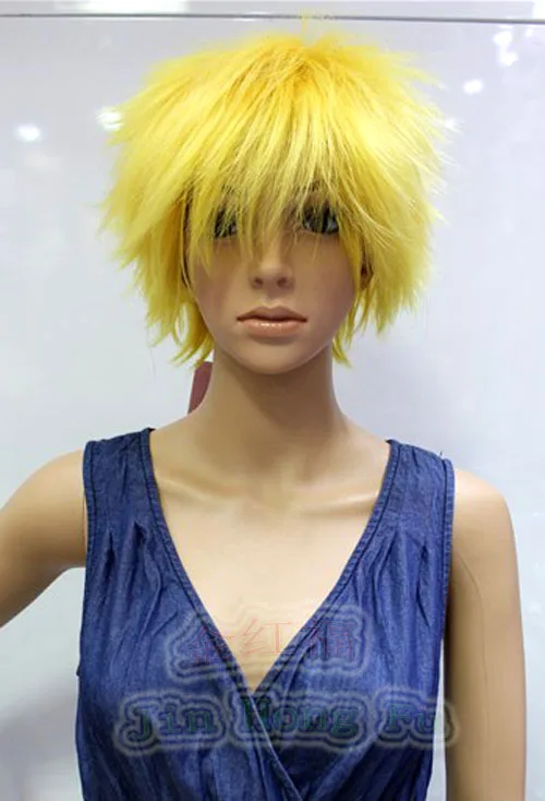 Бесплатная доставка Жаропрочных Cosplay партии ****** ФЕЯ Короткие желтые Прямые