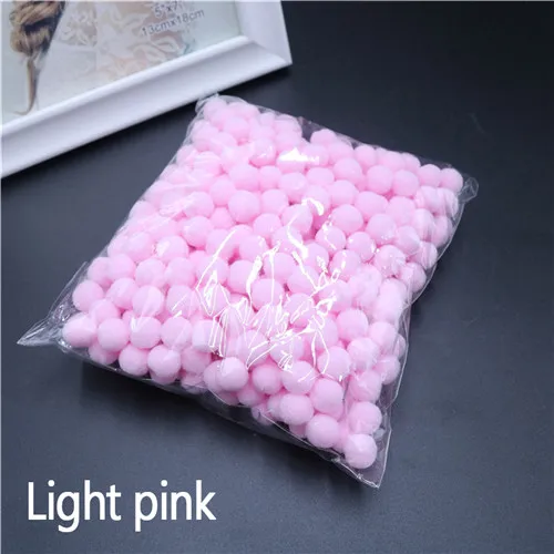Light pink 400 шт./пакет помпон меховой шарик плюшевый мяч собственными руками Сделай Сам Материал раннего обучения со шпилькой, креативный, ручная работа, Свадебная вечеринка дома деко - Цвет: Light pink