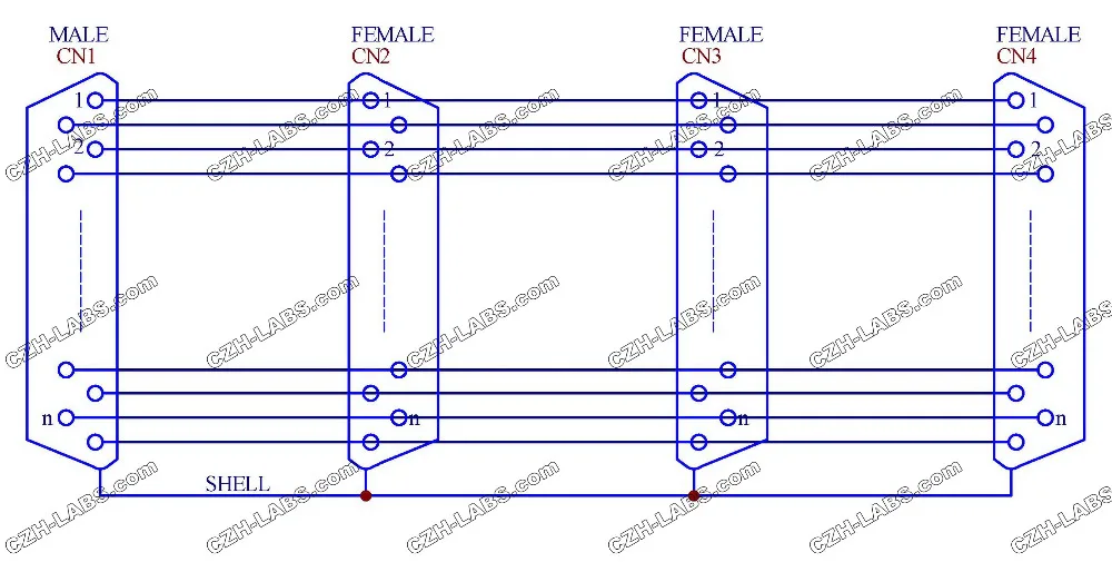 Электроника-салон DIN рейка крепление DB15 1 Мужской 3 Женский Buss доска DB-15 Busboard D-Sub