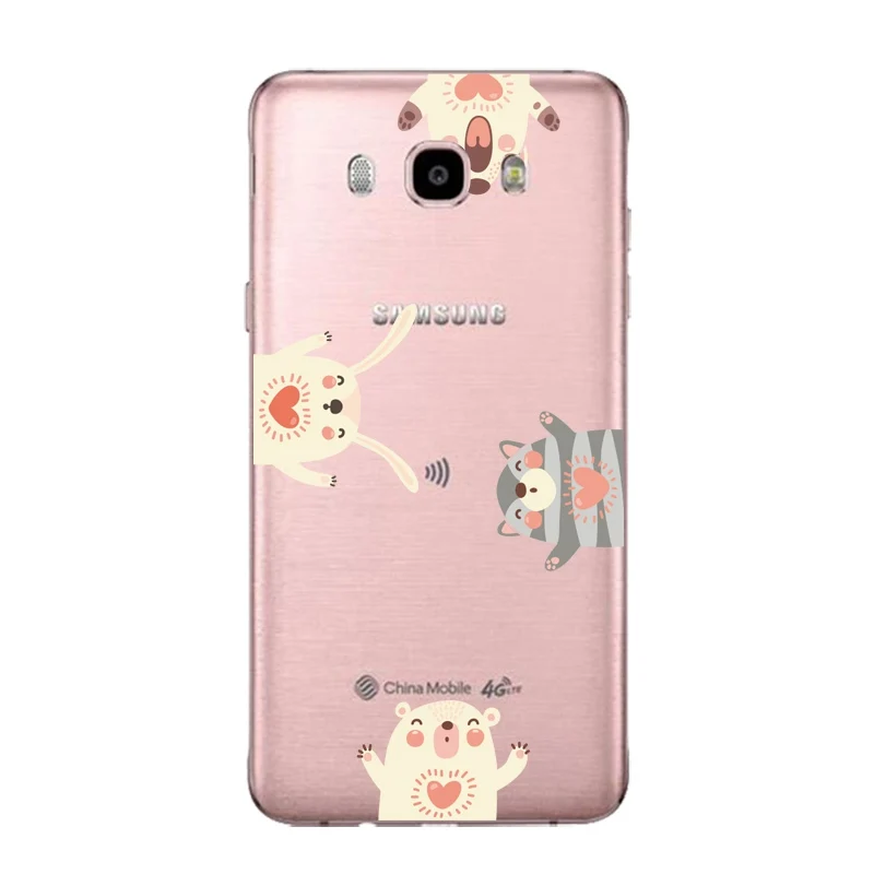 Мягкий прозрачный чехол из ТПУ для Samsung J3 J5 J7 S6 S7 S8 note8 A3 A5 C7 J2prime с принтом персика