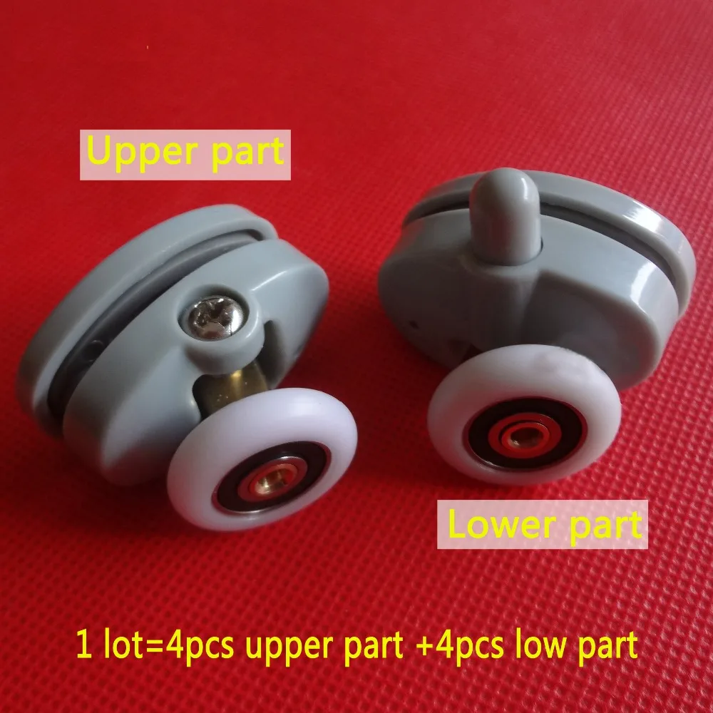 

Shower room single pulley, fixed hole spacing 26 or 30 mm, bath glass door roller, nylon roller, track hanging wheel.8pcs/lot