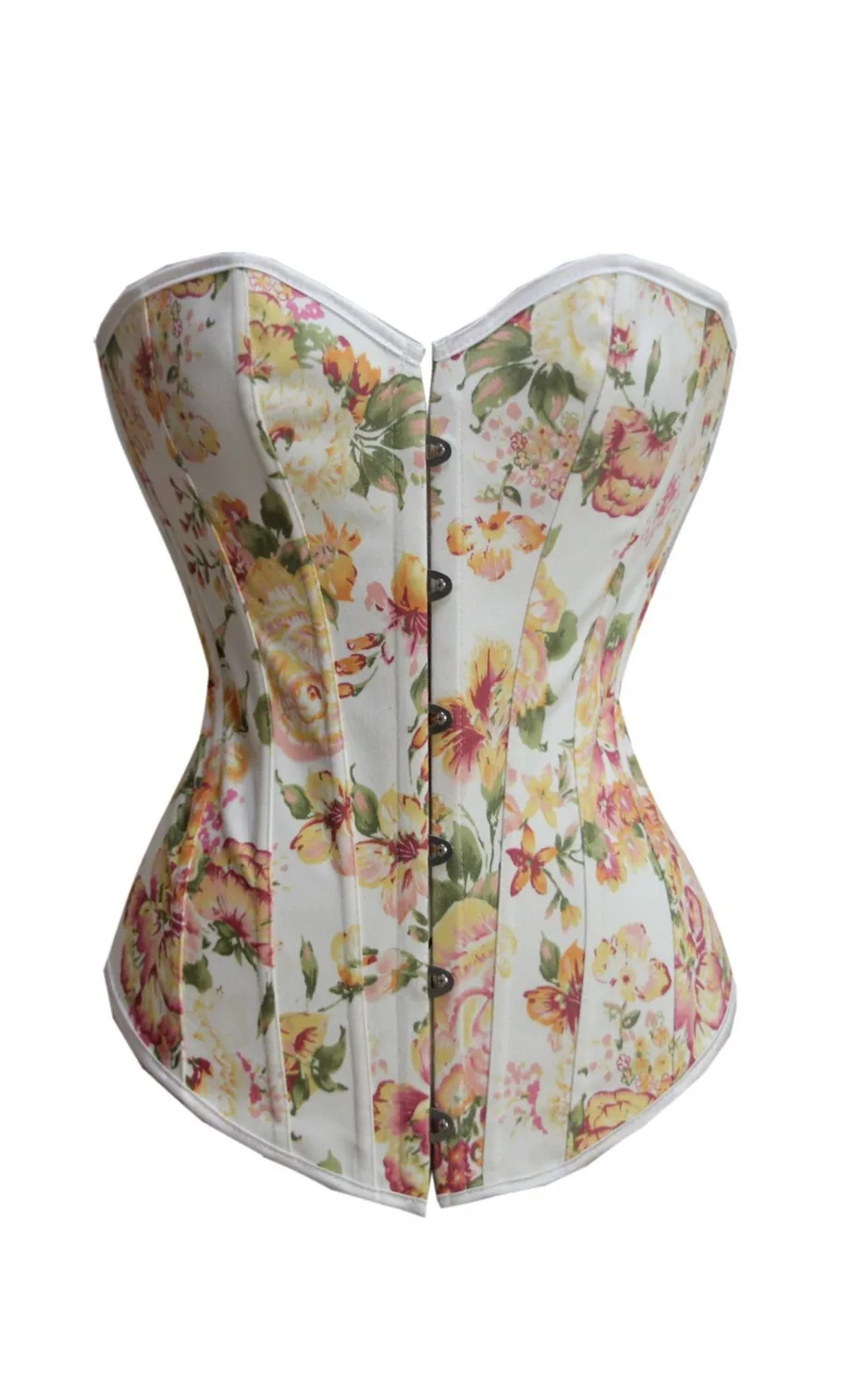 Женский сексуальный корсет с цветочным принтом бюстье фантазийный готический
