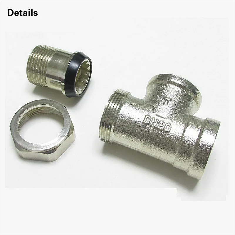 1/2" 3/4" 1" Thermostatic Radiator Valve Electric Heating Straight Valve For Electric Control Head Actuator 3 way Connector