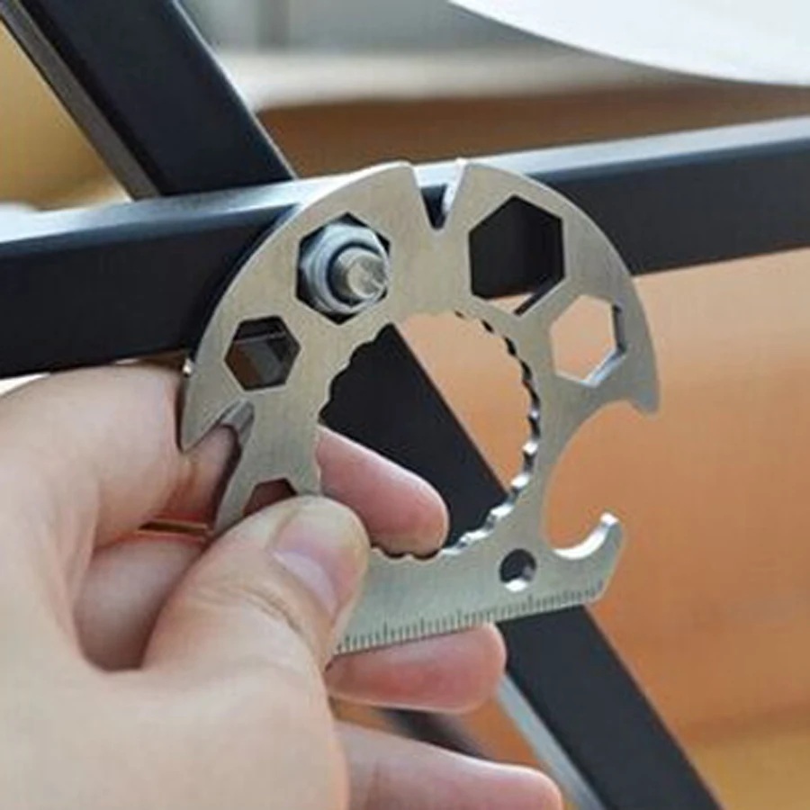 

EDC Outdoor camping Multi-Portable Pocket Tools Stainless Steel hex wrench Opener rope cutter scraper keychain Utility ToolFW062