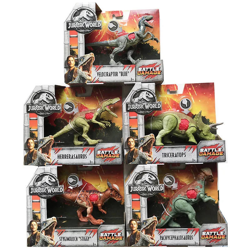 16-20 см оригинальные игрушки Мир Юрского периода атака пакет Velociraptor Трицератопс Дракон ПВХ фигурка модель куклы игрушки для детей