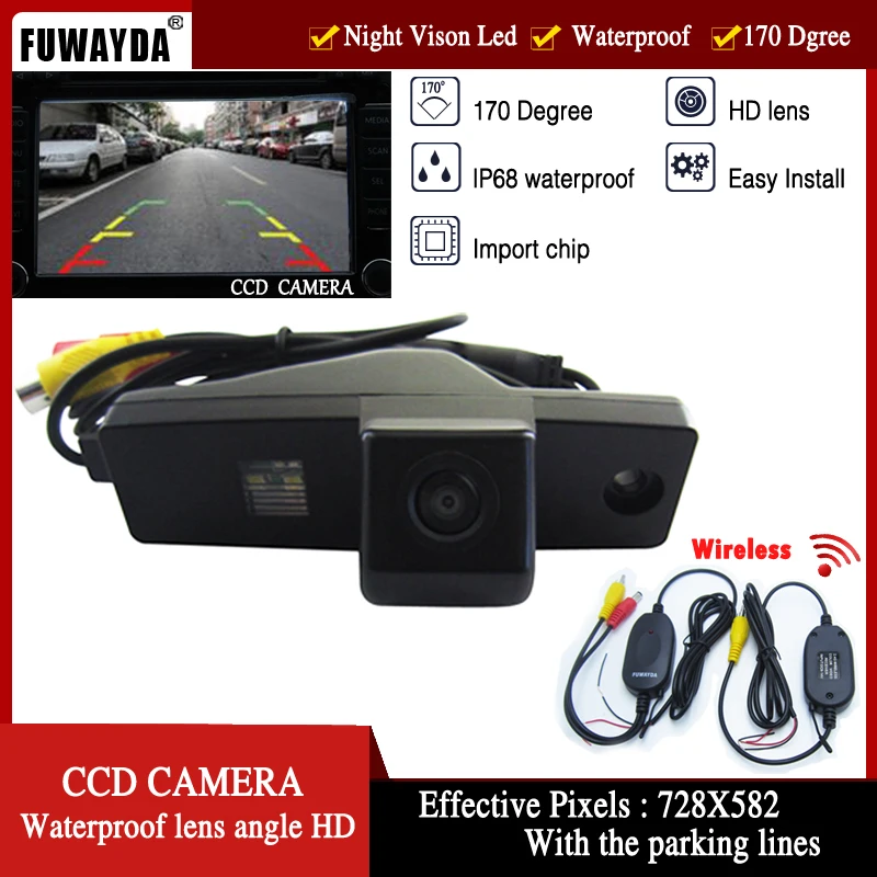 

FUWAYDA Wireless 520TVls LED Night Vision CCD Chip Car RearView Reverse buckup Parking Camera for Highlander Kluger Lexus RX300