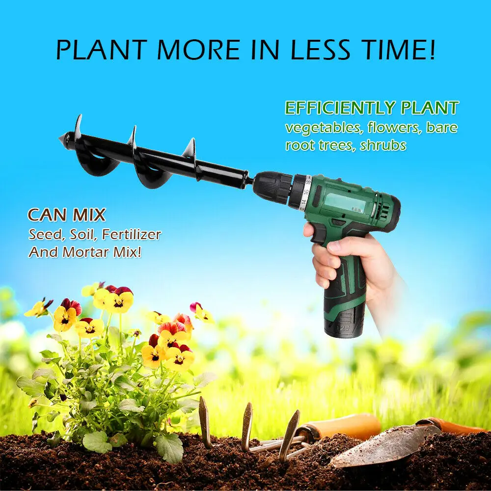Yard Roto Earth 10 &quotирригация посадки шнека сверло Digs отверстие для лампы