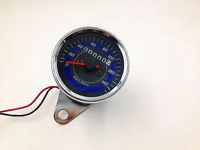 Хромированный Универсальный светодиодный одометр для мотоцикла KMH Спидометр Speedo