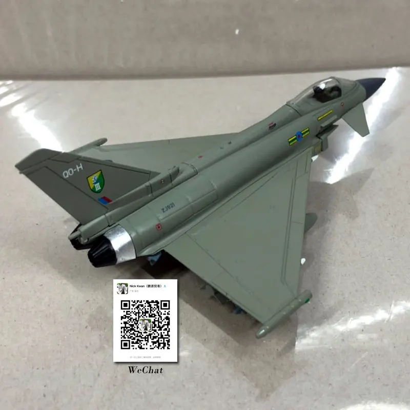 AMER 1/100 масштаб Eurofighter Typhoon EF-2000 мультирольный истребитель литой под давлением металлический военный самолет модель игрушки для коллекции, подарок
