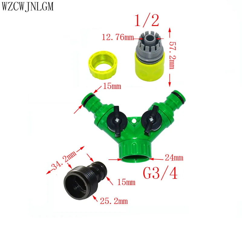 1 комплект сплиттер для садового орошения 3 направления 1/2 дюйма|hose fitting|hose splitter1 hose