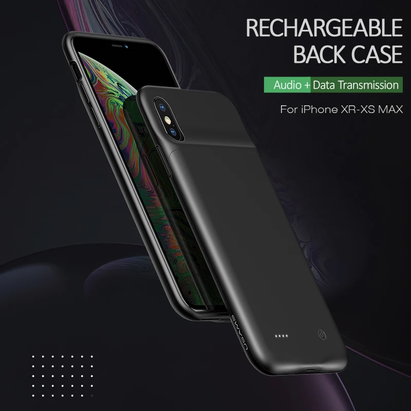 Аккумулятор Чехол для iPhone XS max USAMS 4000mAh внешний аккумулятор зарядное устройство