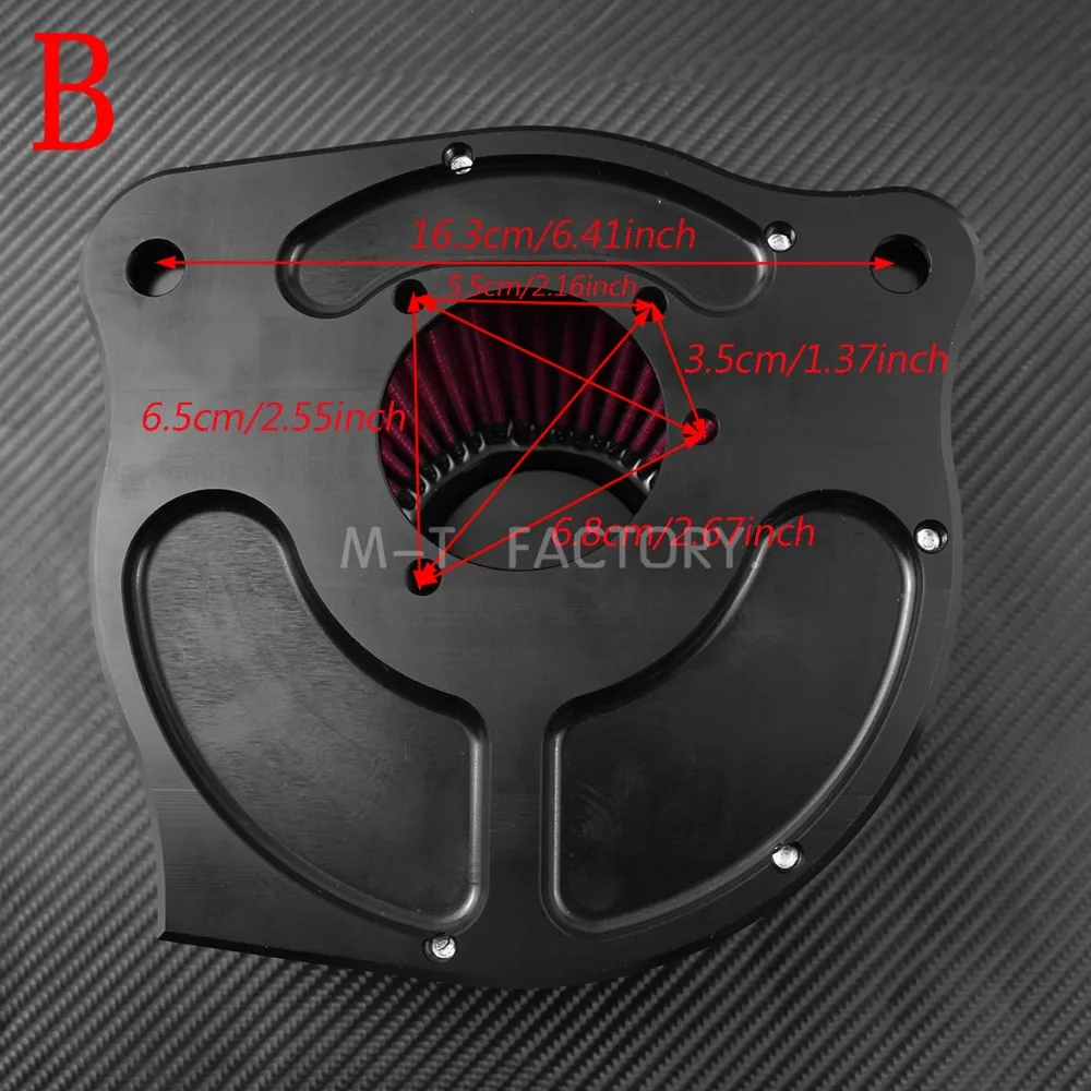 Воздухоочиститель мотоцикла турбинный фильтр Впускной шип для Harley Sportster XL 04-Up Touring Trike 08-18 Dyna 93-17 Softail 93-18