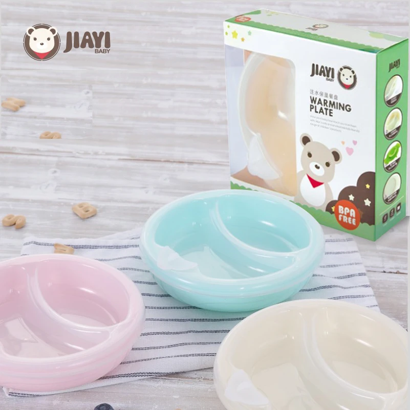 Нескользящая детская согревающая тарелка Jiayibaby доказательство пролива