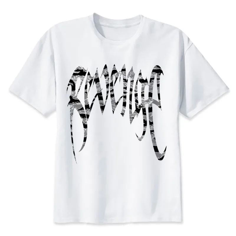 CA050w Новинка, модная мужская футболка Xxxtentacion, летняя модная футболка, Повседневная белая футболка с забавным мультяшным принтом, хип-хоп топы, футболки - Цвет: CA050w