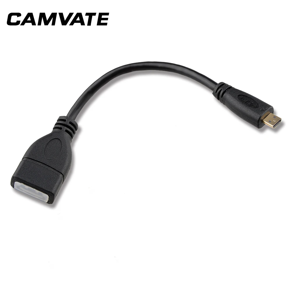 Адаптер преобразователь CAMVATE со штекером Micro HDMI (тип А) на штекер D) (длина 6 дюймов)