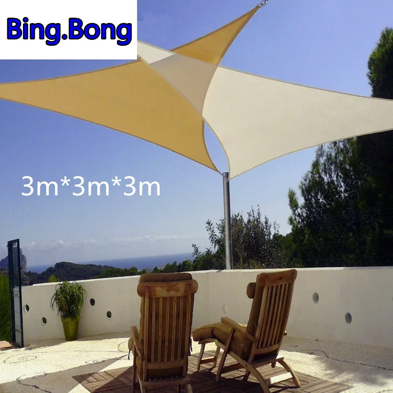 США Бесплатная доставка Солнцезащитный козырек парус 3 м * ПУ водонепроницаемая