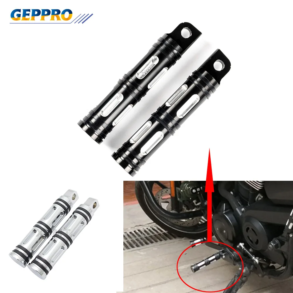

GEPPRO Motorcycle CNC Aluminum Foot Rest 2 pcs Male Mount Foot Pegs Motorbike Footrest For Harley Sportster Touring Custom Dyna