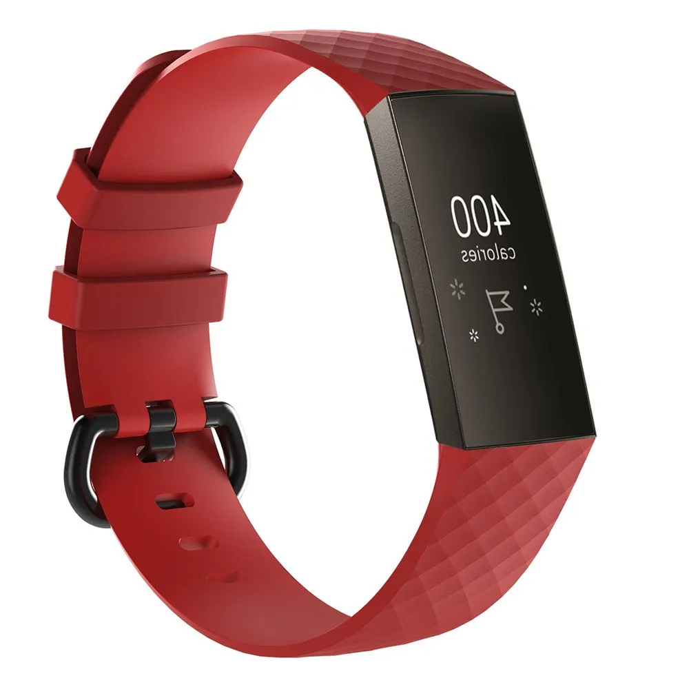 Силиконовый браслет на запястье для Fitbit заряд 3 Фитнес фитнес-трекер часы ремешок