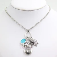 ocean sealife style sea shell necklace starfish turtle snap pendant necklaces for women gift collar