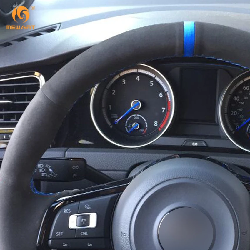 MEWANT для Volkswagen Golf 7 GTI R MK7 VW Polo Scirocco 2015 2016 черные замшевые аксессуары|car steering wheel