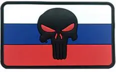 Нашивки Каратель вышитые/ПВХ военный Каратель Череп патч полосы тактические тонкие синие линии флаг патчи с крюком и петлей - Цвет: PVC 11