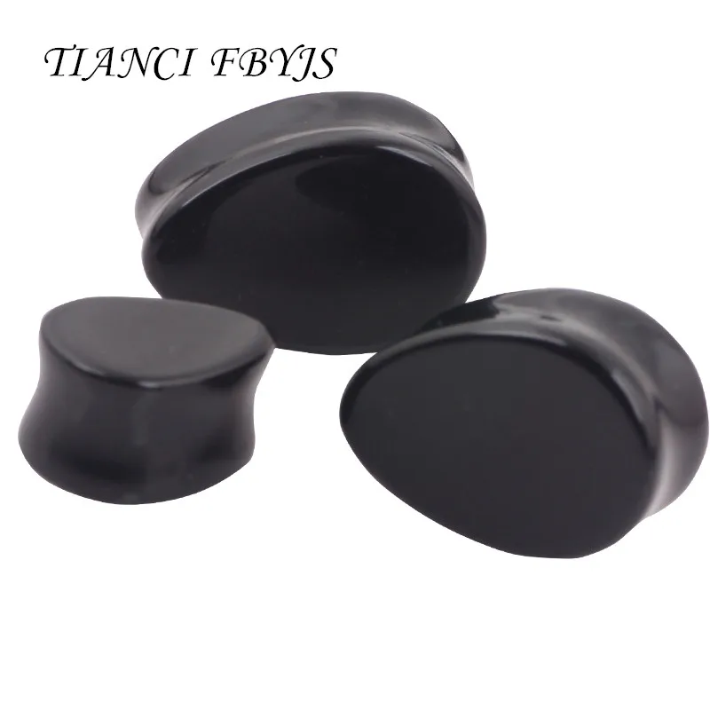 Затычки для ушей из телесного туннеля каплевидные затычки опалового стекла