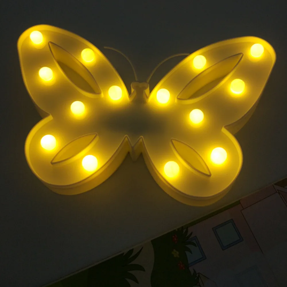 YIYANG 3D Marquee Butterfly Led Night Light Christmas Table Lamps For Kids Children Gift Party Wedding Room Decoration | Освещение