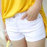 new summer womens casual jeans shorts plus size ladies solid white black denim shorts female slim leisure denim shorts feminino