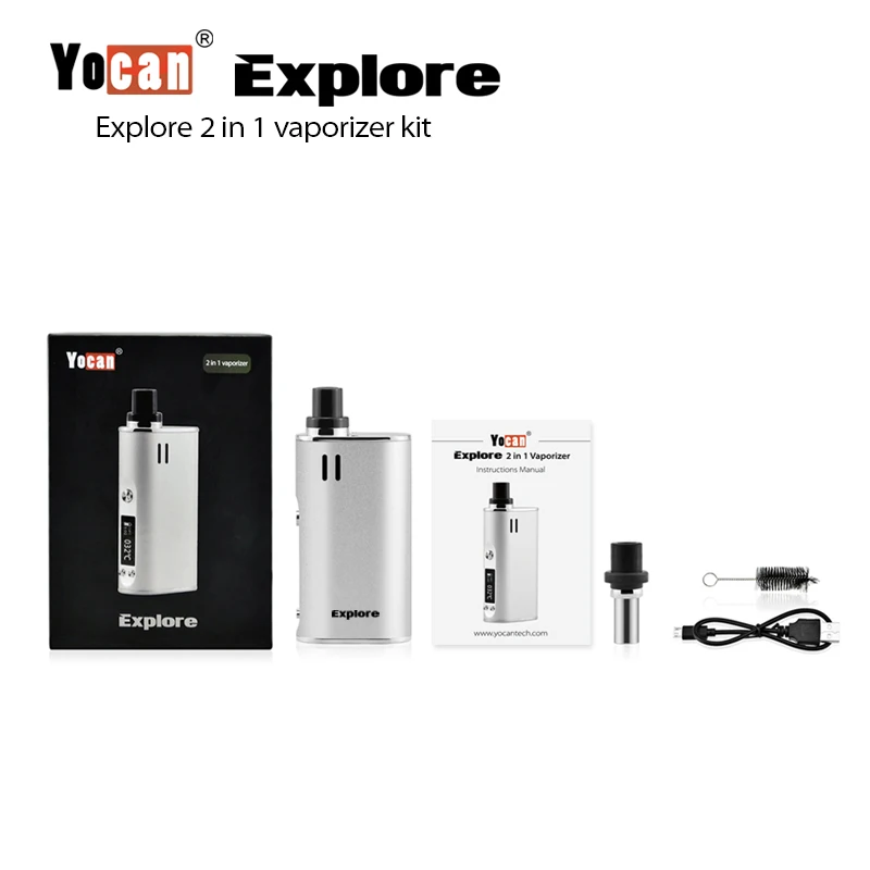 Yocan исследовать сухой травы испаритель 2 в 1 Vape комплект 2600 мАч батарея воск