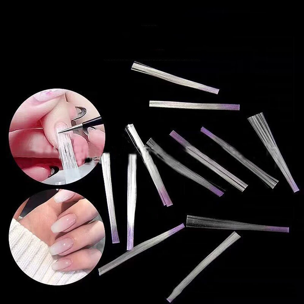 10 шт./упак. акриловые Типсы для маникюра из стекловолокна расширение волокна