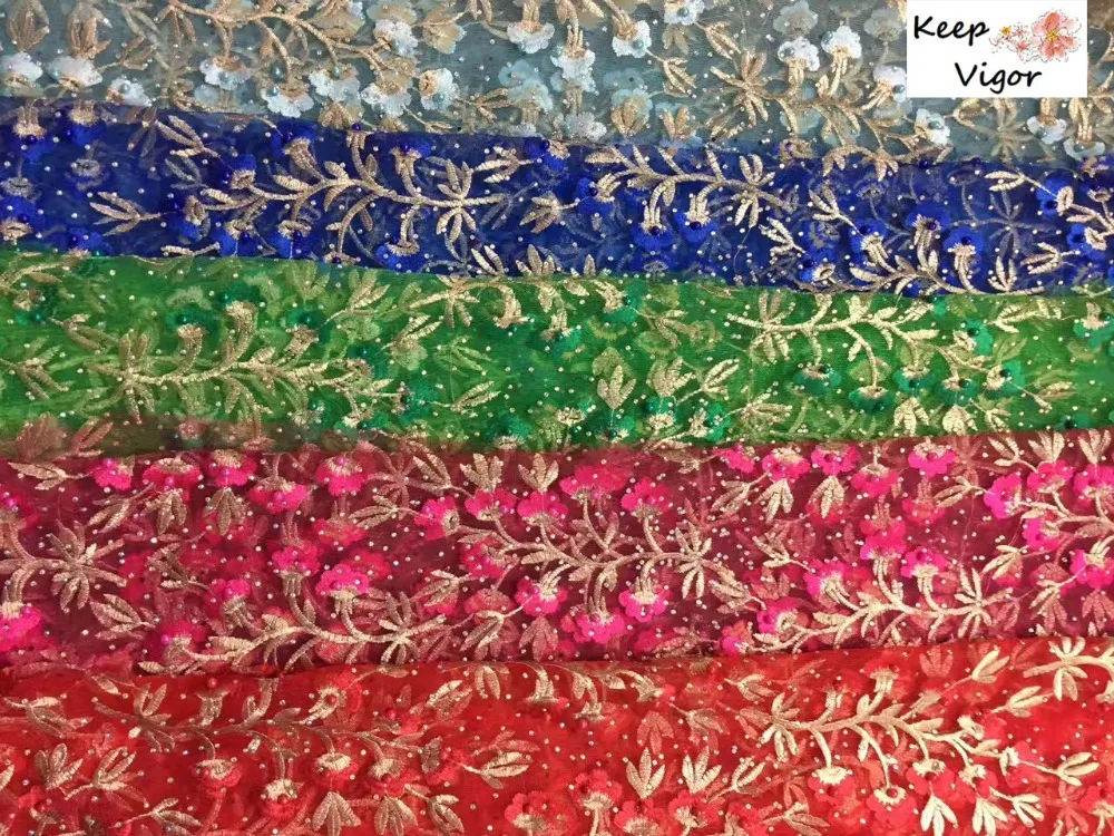 (5 метров) африканская вышивка четыре цвета красивый французский гипюр кружевной