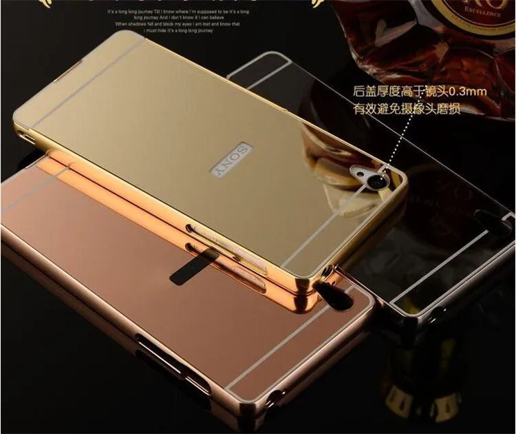 Для sony Xperia Z5 Compact/Z5 mini чехол алюминиевая металлическая рамка+ акриловая задняя крышка металлизированный зеркальный чехол для sony Z5mini