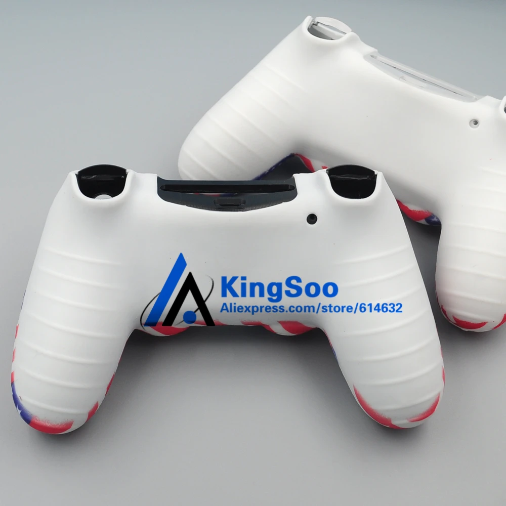 Модный чехол из мягкого силикона с защитным слоем из резины в дизайне американского флага для геймпада Playstation 4 PS4 Pro.