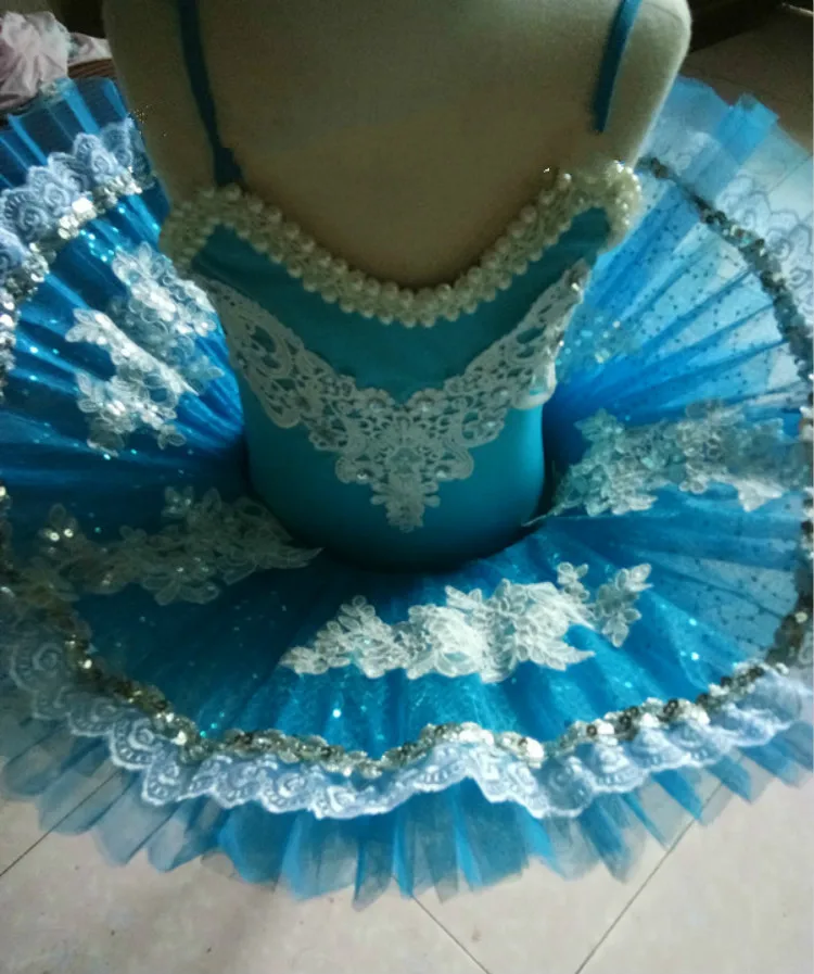 

New Pink Pearl Professional Tutu Ballet Dancing Dress Girls Ballet Clothes For Kids Ballerina Tutu Pancake Tutu Girls Dancewear