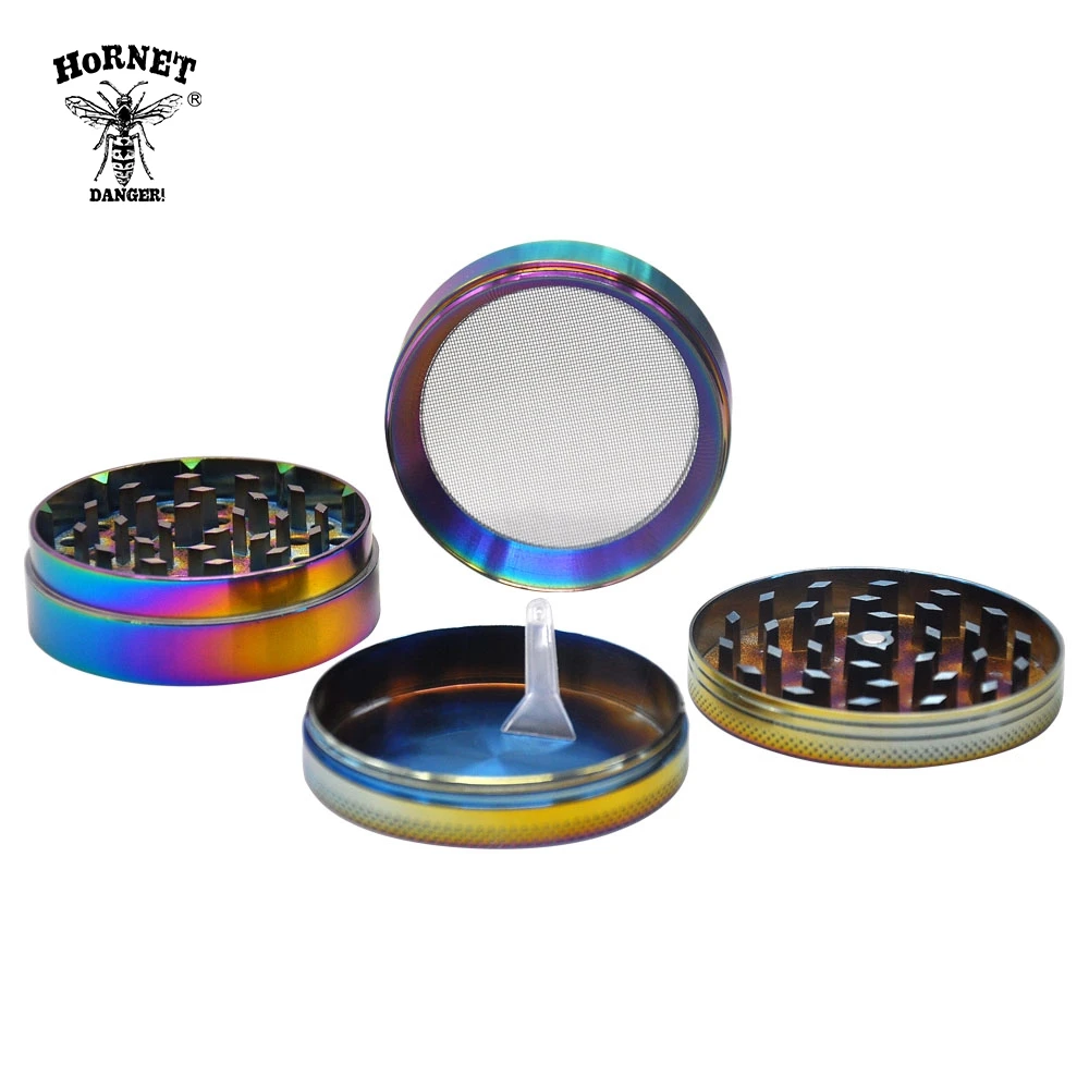 HORNET металлическая точильница для табачных трав радужная цинковая дробилка из
