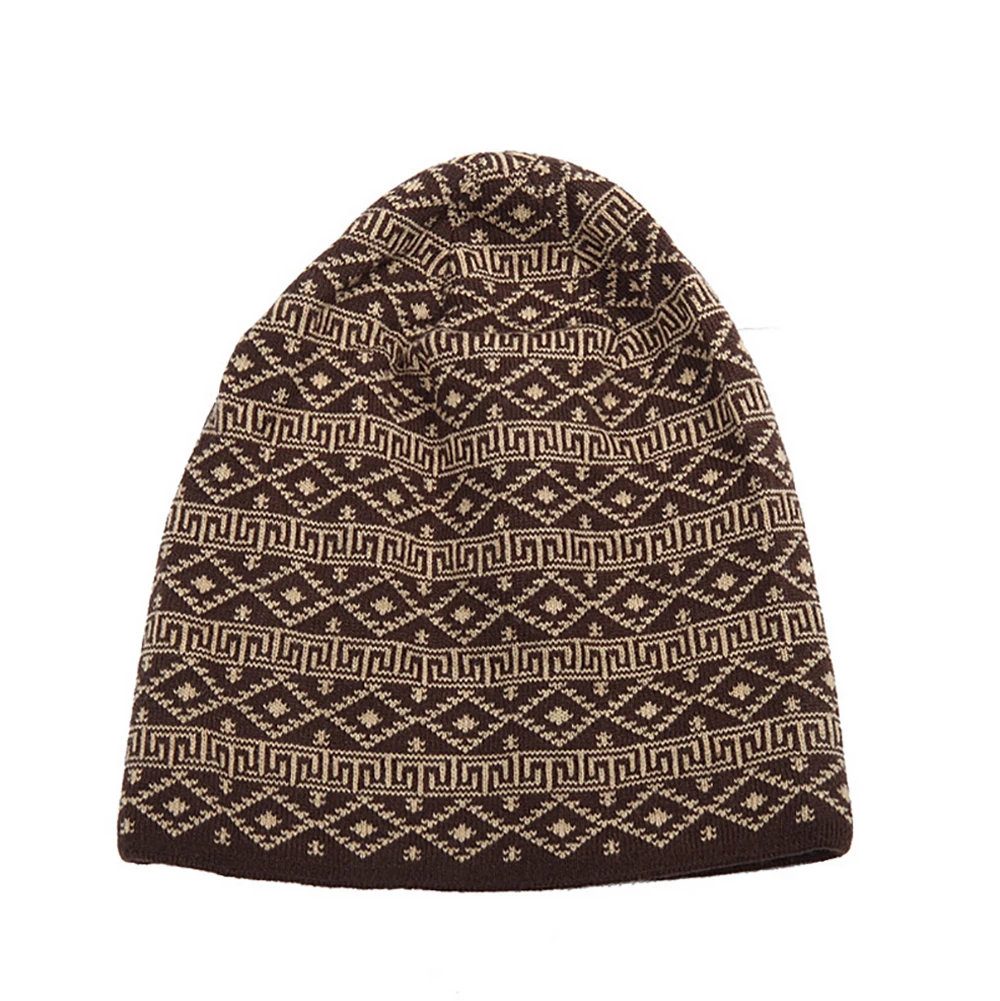 Brown-1996 Adofeeno новые мужские теплые осенние и зимние шапки с толстым бархатом вязаная шапка для мужчин шапочки - Цвет: Brown-1996