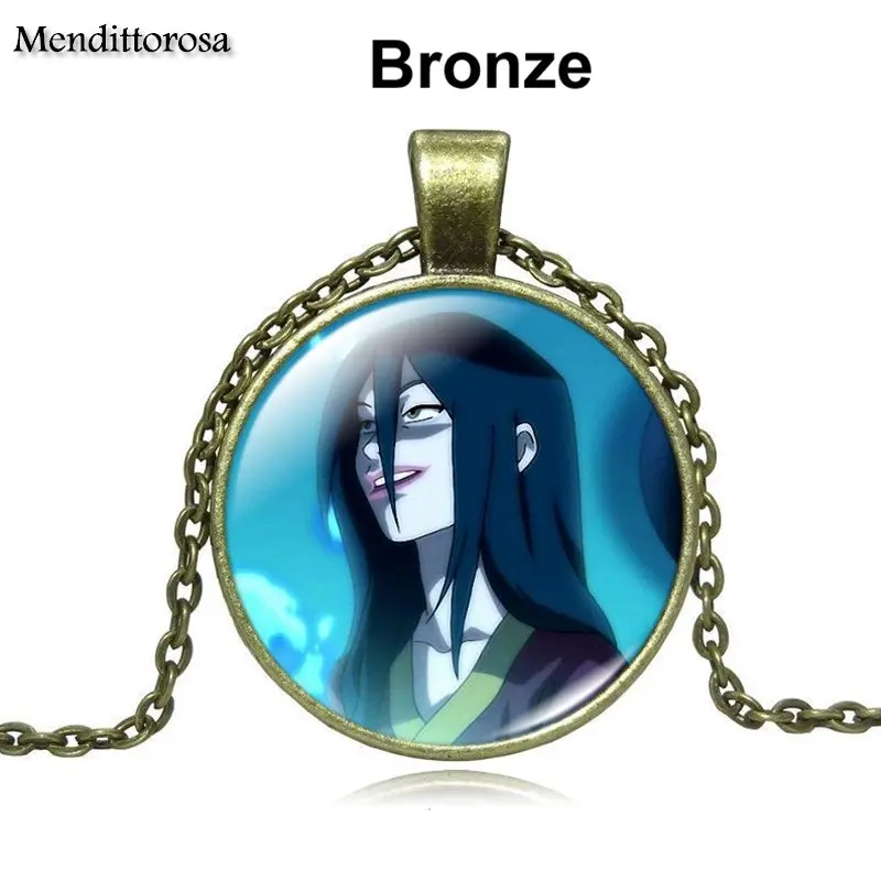 Mendittorosa Avatar the Last Airbender Jewelry Классический Стеклянный кабошон Серебряная цепочка