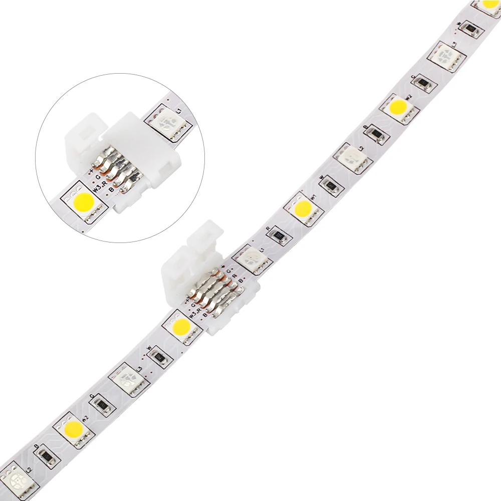 5pcs LED Strip Connectors 5pin 10mm Width Free Welding Connector For 5050 RGBW / RGBWW 5PIN Soldering clip | Обустройство дома